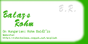 balazs rohm business card